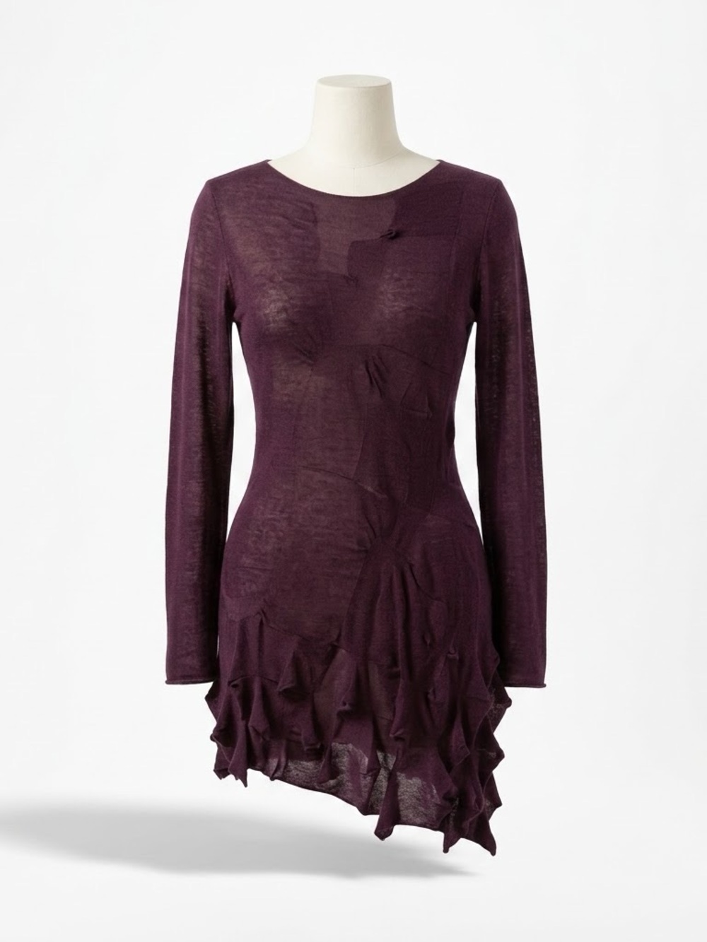 Stella Carakasi Long Sleeve Burgundy Sweater in a Size XS
